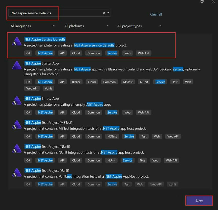 .NET Aspire Service Defaults
